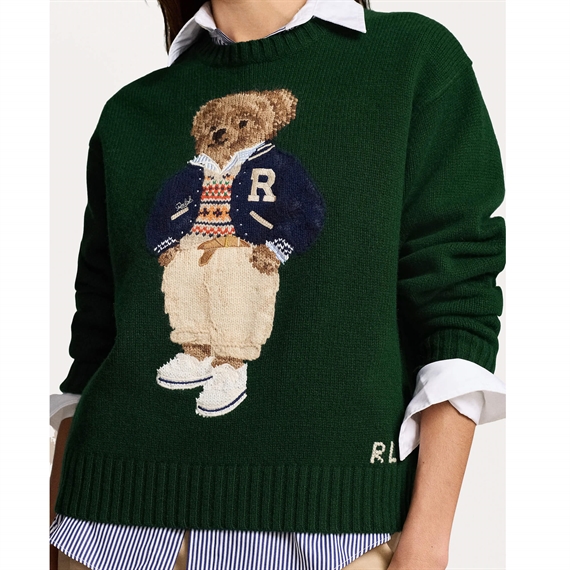 Polo Ralph Lauren Polo Bear Cashmere Striktrøje, Moss Agate 